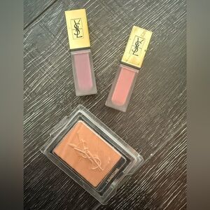 YSL Matte Lip Stains + Bronzer Set of - #26 Neutral #7 Nu Interdit + 1 Sunstone